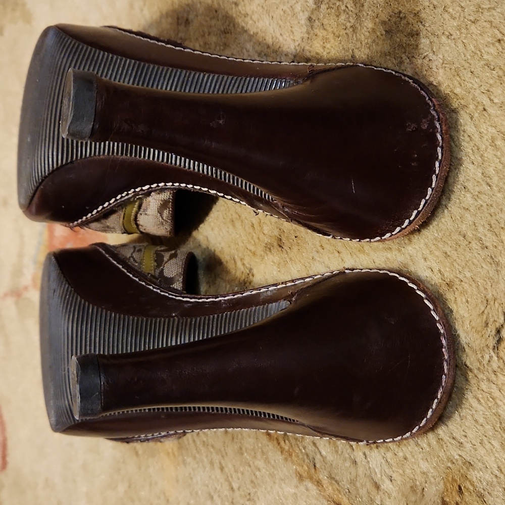 COACH Katalina, brown leather sandal, size 7. - Picture 5 of 11